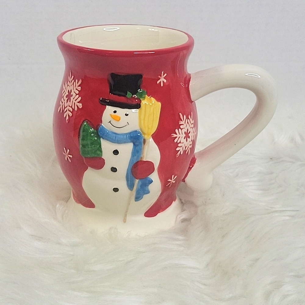 EARTHENWARE Christmas Snowman Mug‎